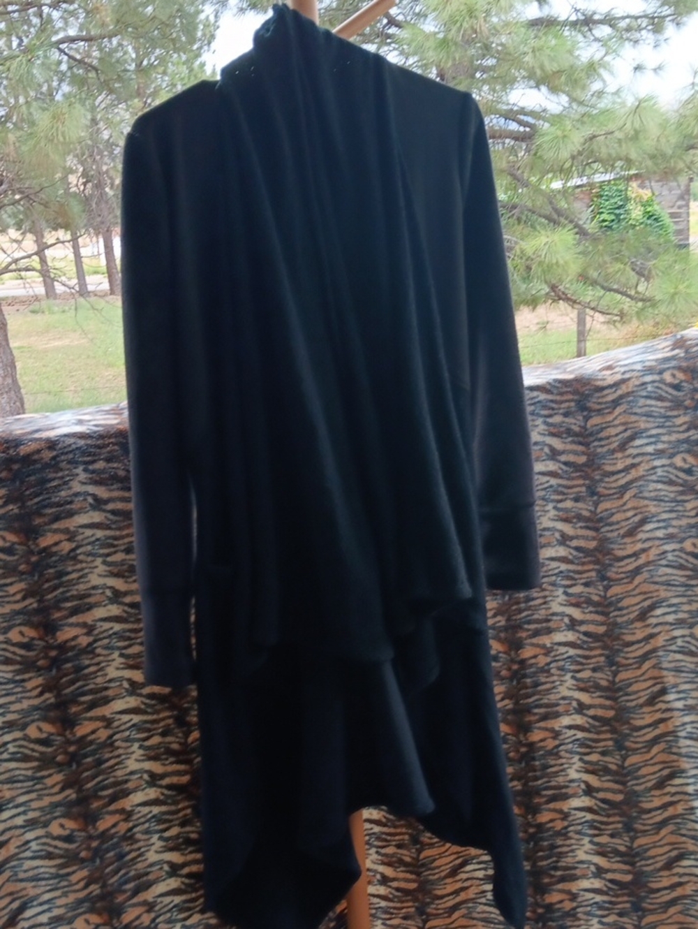 VENUS Black Asymmetrical Draped Dress